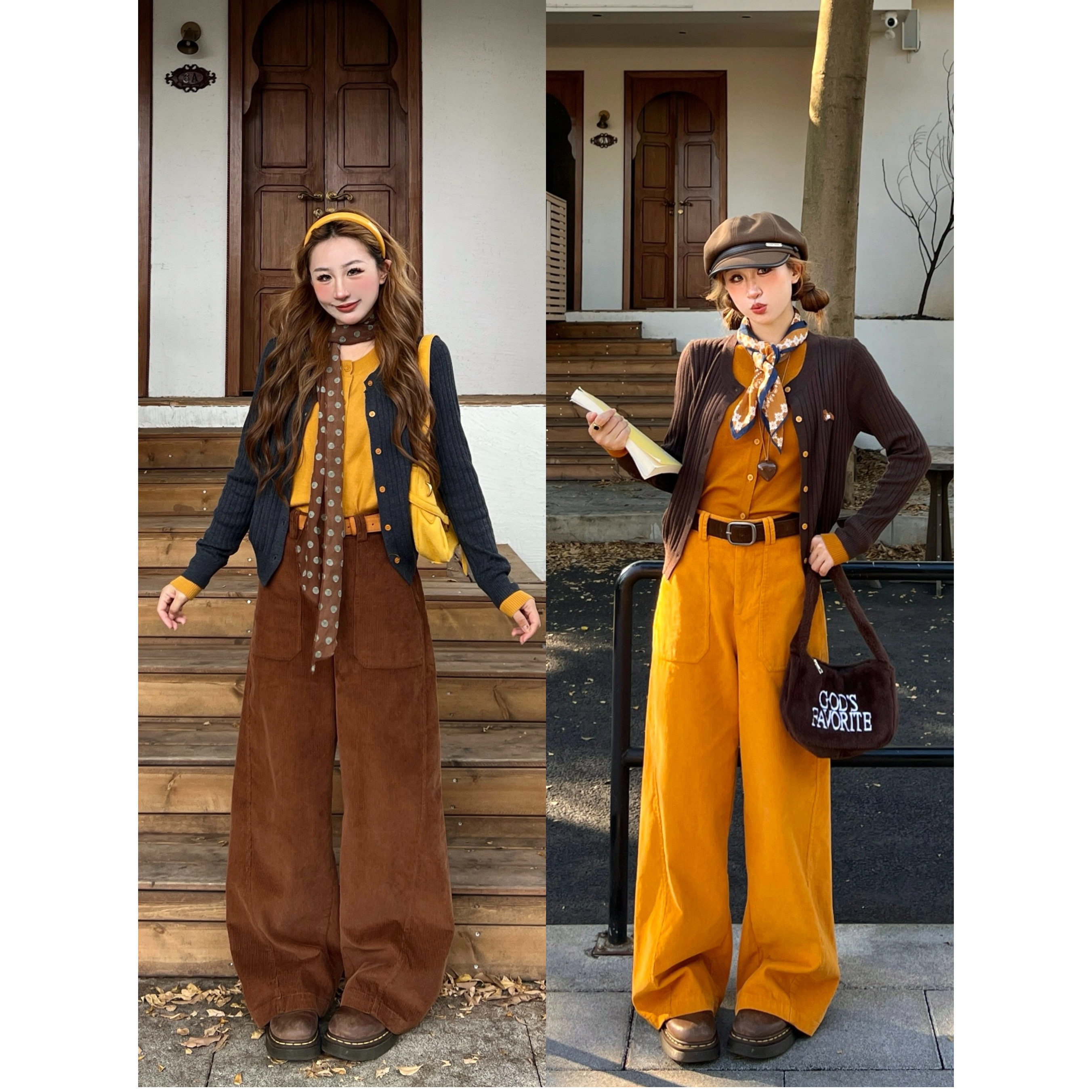 林诗琦NICKIDAILY撞色假两件开衫