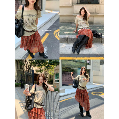 林诗琦NICKIDAILYT恤裙子两件套