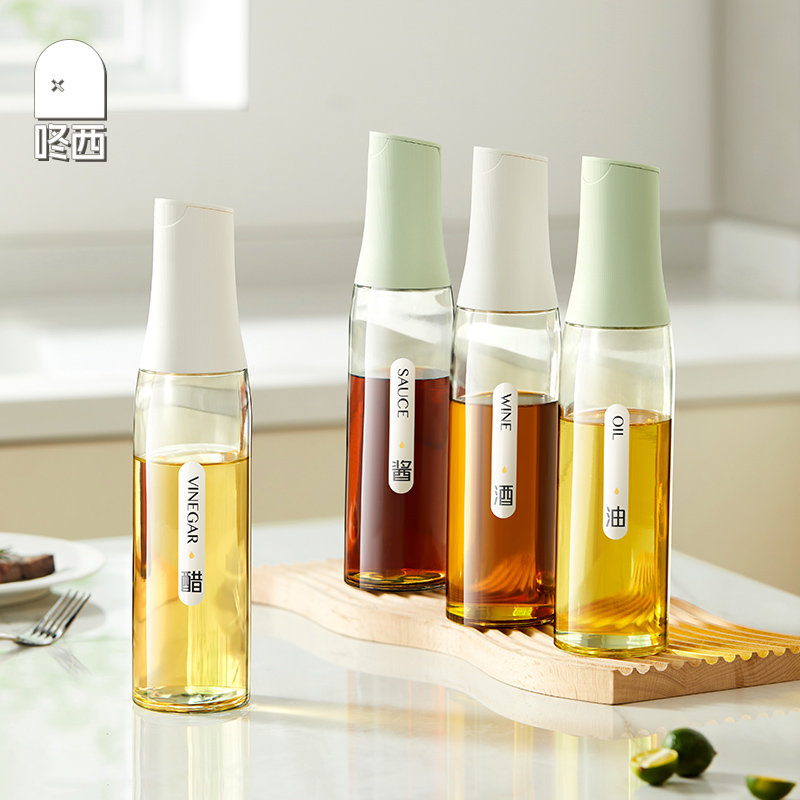 自动开合玻璃油壶不挂油不漏油