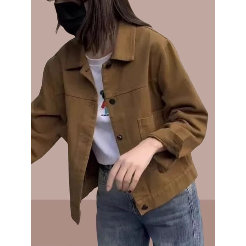 今年流行漂亮薄外套牛仔外套女款2025新款女宽松慵懒风大码mm巨显