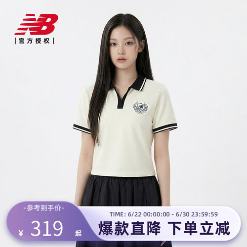 New Balance NB官方正品26新款女款时尚休闲短袖POLO衫WT61R090