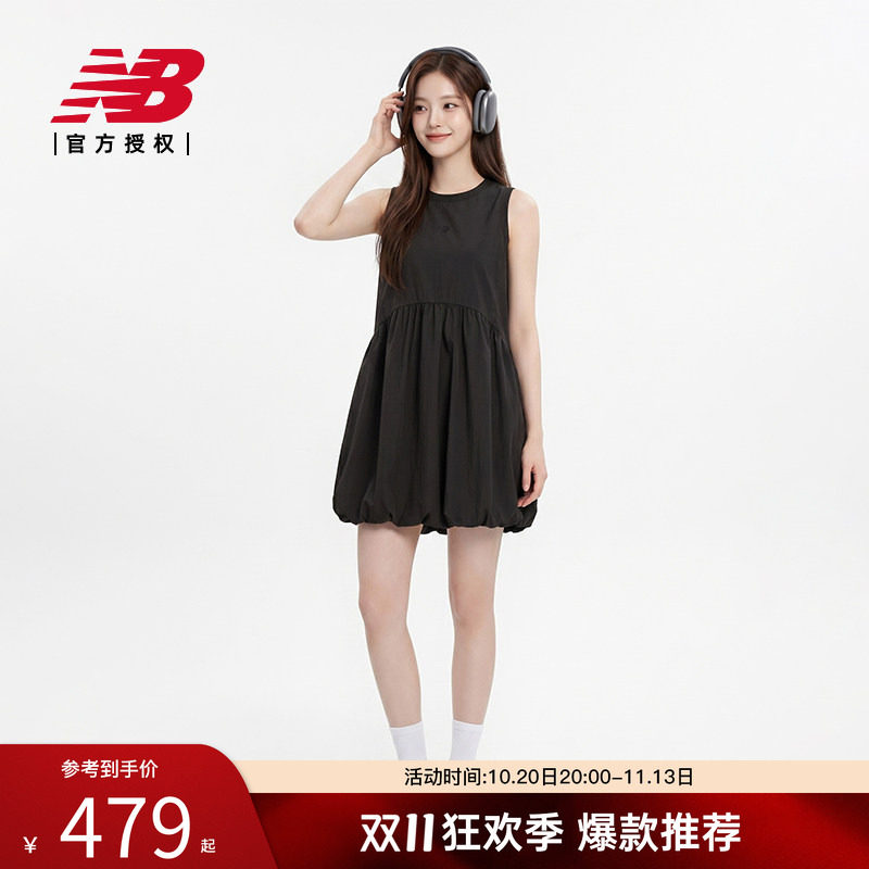 NewBalance NB官方26新款女简约时尚休闲百搭圆领连衣裙WD6190TE