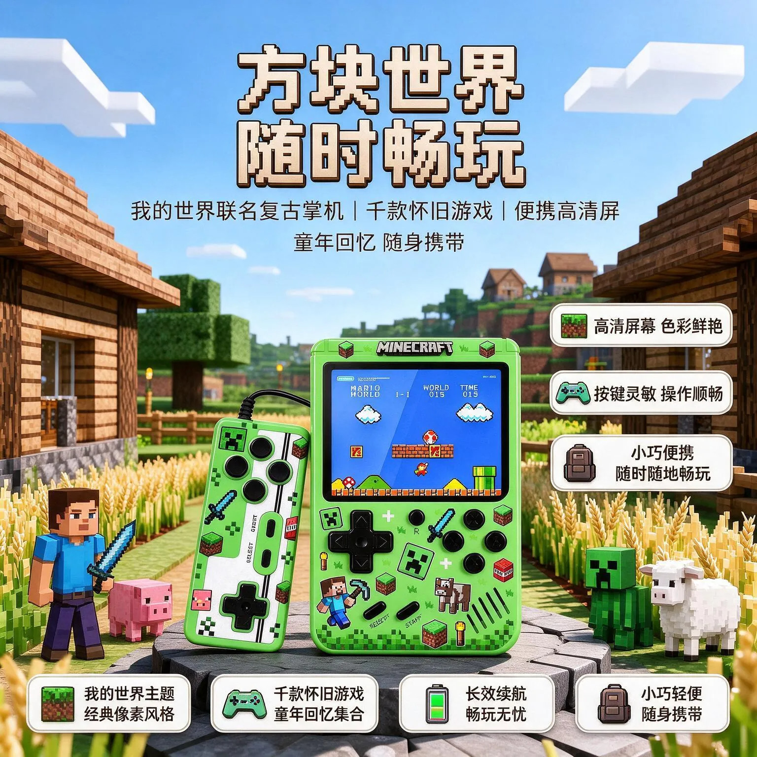 我的世界俄罗斯方块怀旧游戏机