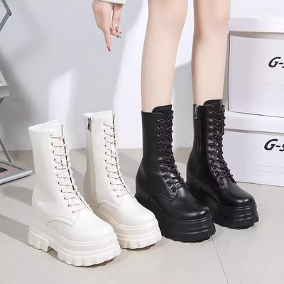 新款COS增高鞋厚底马丁靴