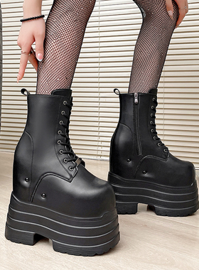 cosplay增高鞋20cm厚底小个子漫展恨天高马丁靴演唱会婚礼松糕鞋