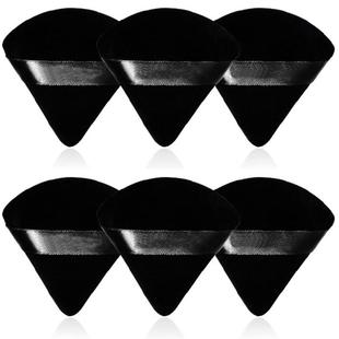 2/6Pcs Triangle Powder Puff Face Makeup Sponge Soft Velvet C