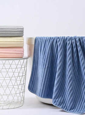 coral fleece pineapple grid absorbent bath towel