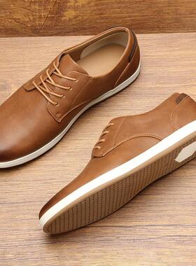 Single shoe large size comfortable leather board shoes板鞋PU
