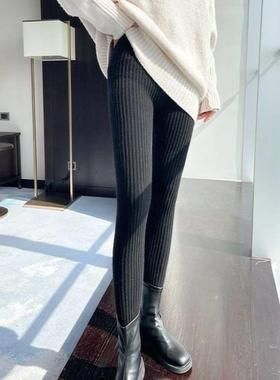 Slim Leggings utumn Women High Wist Csul Trousers Knitte