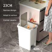 Bin Toilet Can Rubbish Press Kitchen with Garbage Trash Lid