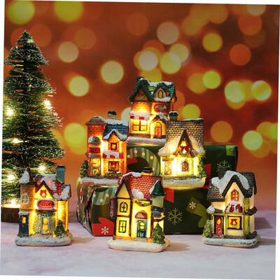 Christmas Christmas Decorations Resin Small House Micro Land