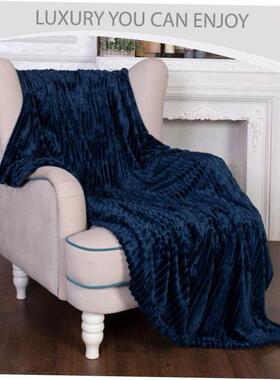 Throw Blanket for Couch Plush Fluffy Warm Cozy法兰绒毯子加厚