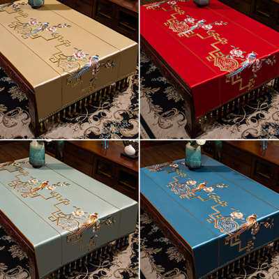 北欧茶几桌布现代简约长方形电视柜盖巾客厅餐桌垫布艺中式茶几布