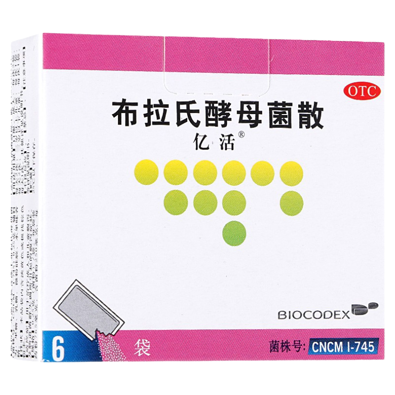 亿活 布拉氏酵母菌散 250mg*6袋/盒  成人和儿童腹泻