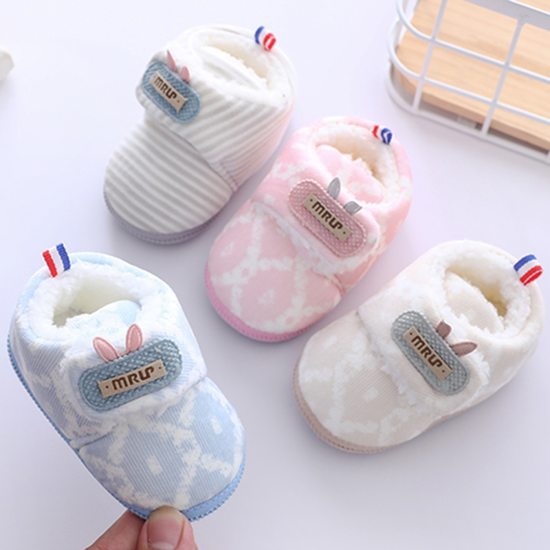 宝宝棉鞋秋冬季软底学步防滑6个月婴儿鞋子1岁不掉鞋加绒保暖男女