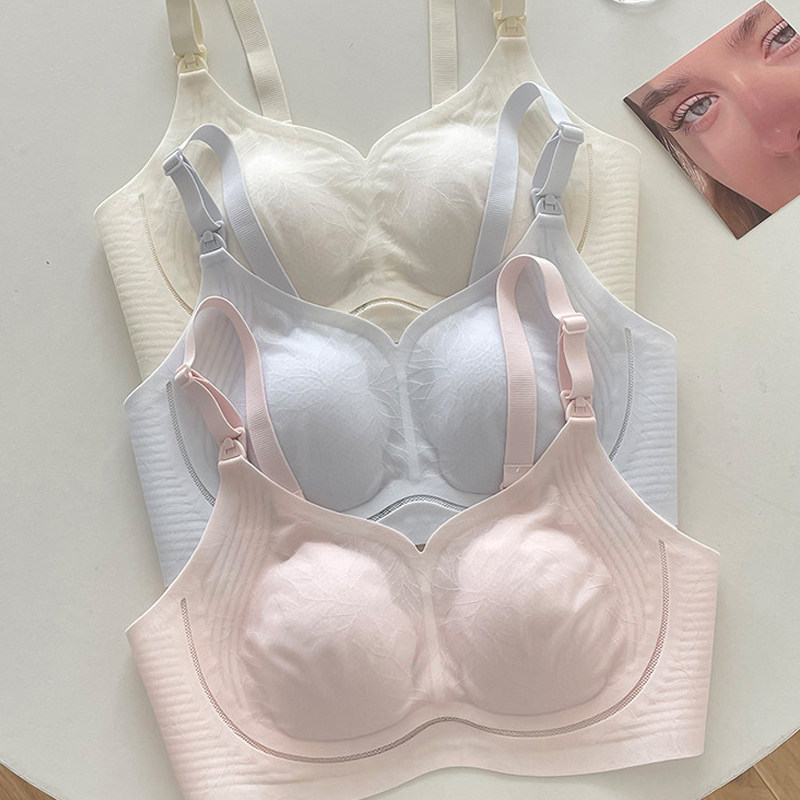 品牌兔耳杯超薄产后喂奶聚拢哺乳内衣女大胸显小防下垂孕妇期文胸