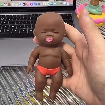 娜塔莎黑娃解压捏捏乐 摔扁太空沙填充TPR整蛊搞怪网红小玩具