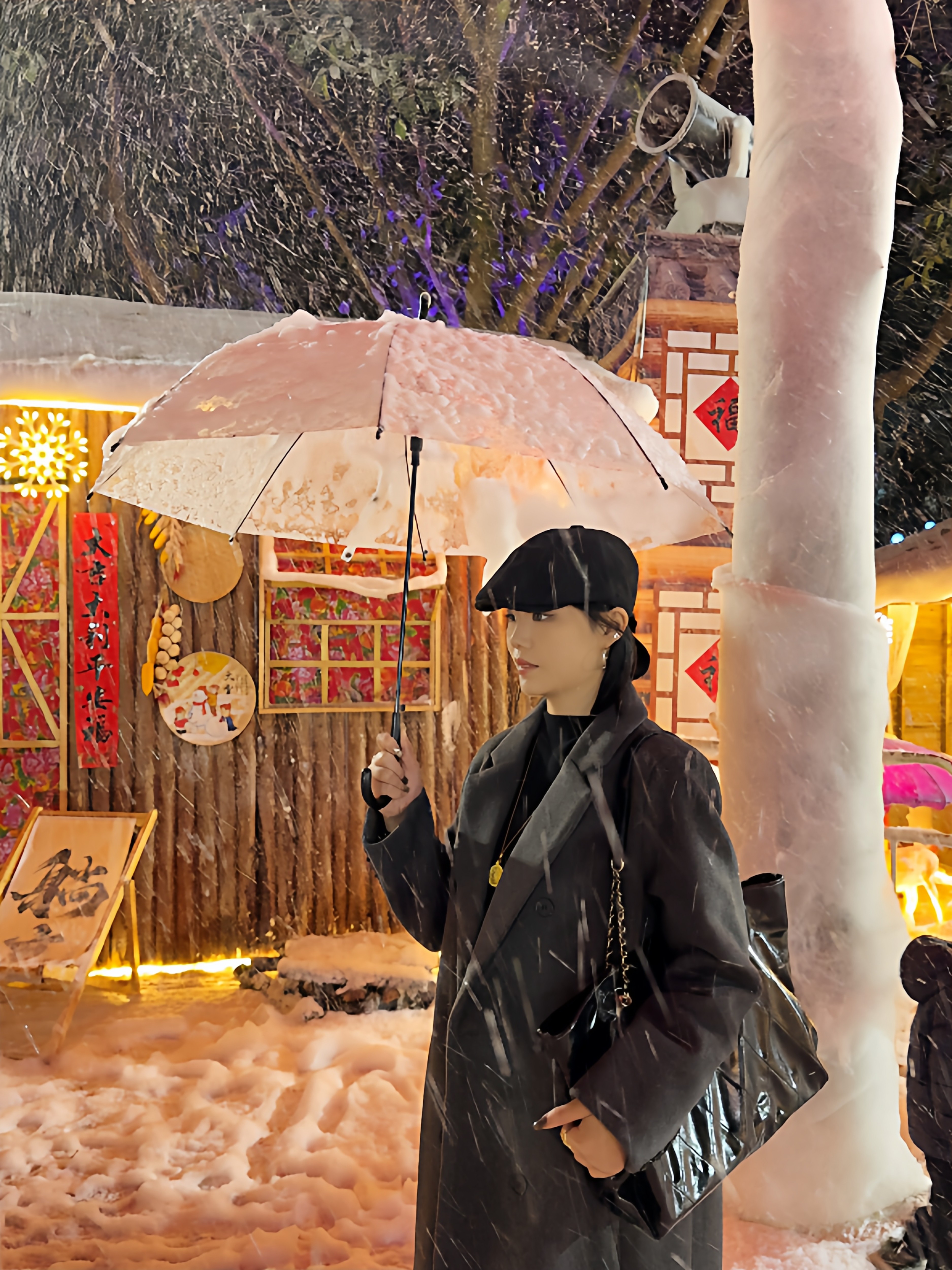 【新年包包】搭配大衣小香风黑色菱格大容量单肩包通勤拖特链条包