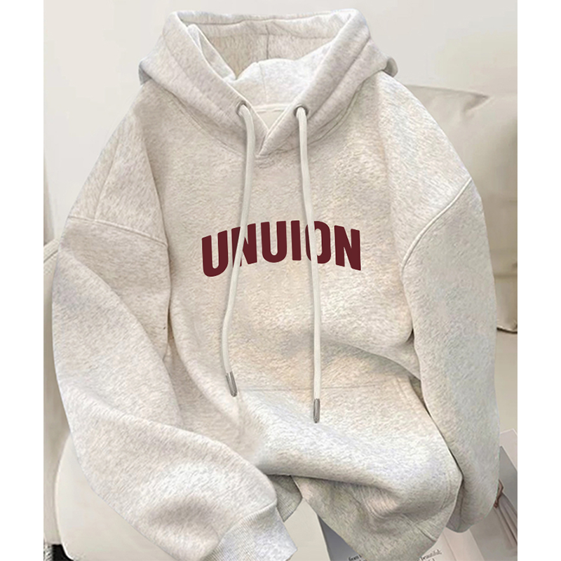 灰色连帽卫衣女2025冬季新款爆款宽松大码上衣设计感小众加绒外套,个性定制/设计服务/DIY,棉服工装,淘宝优惠券,粉丝福利购,淘宝优惠卷