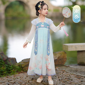 春装 汉服女童夏季 古装 儿童小女孩唐装 超仙古风公主连衣裙2026新款