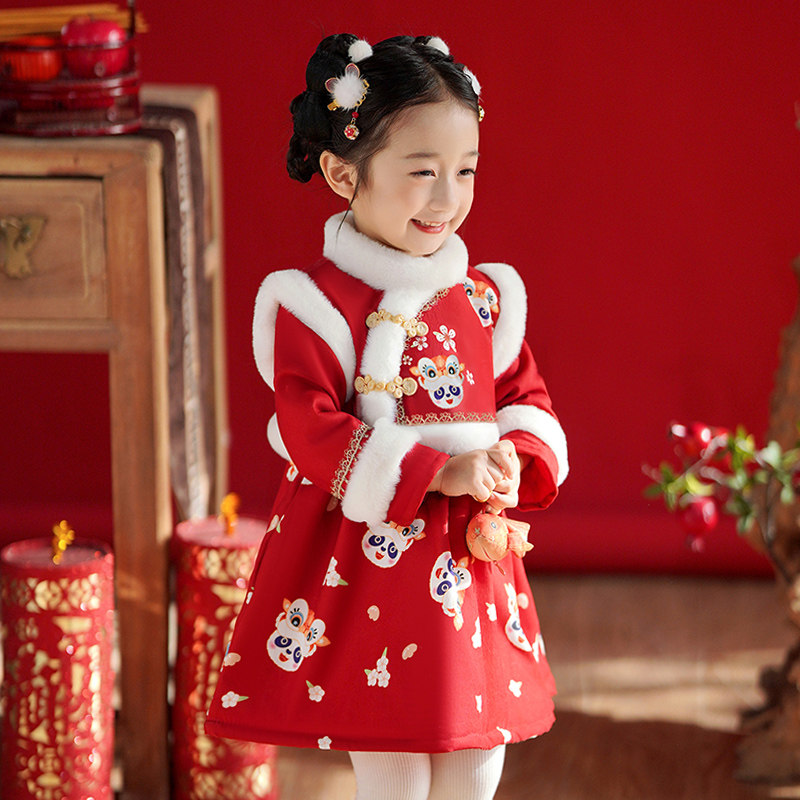 拜年服女童冬装过年服儿童新中式周岁礼服女宝宝唐装喜庆新年衣服,童装/婴儿装/亲子装,唐装,淘宝优惠券,粉丝福利购,淘宝优惠卷