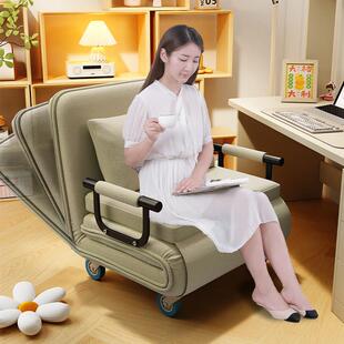 欧莱特曼折叠沙发床1.2米1.5米懒人小户型简约书房单双人布艺沙发