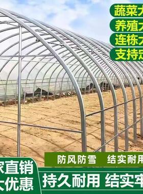 大棚骨架钢管温室定制养殖大棚蔬菜大棚连身连栋种植棚热浸镀锌全