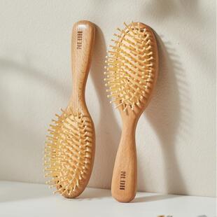 那澜多好气囊气垫按摩梳木质梳子卷发梳顺髪可携式梳头部大板木梳