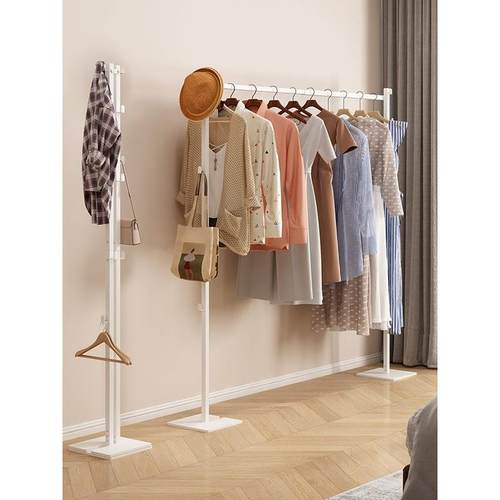 客厅家用立式置物衣帽架折叠晾衣架落地家用卧室挂衣架阳台衣服架