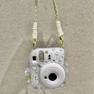 可爱拍立得mini12/11/迷你保护壳挂绳贴纸适用于富士相机保护套