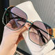 太阳镜新款 街拍旅行学生防紫外线大脸显瘦海边防晒墨镜夏 潮女个性