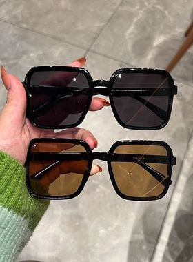 女士墨镜方圆脸显瘦防紫外线高清开车专用方形太阳镜拍照男款眼镜