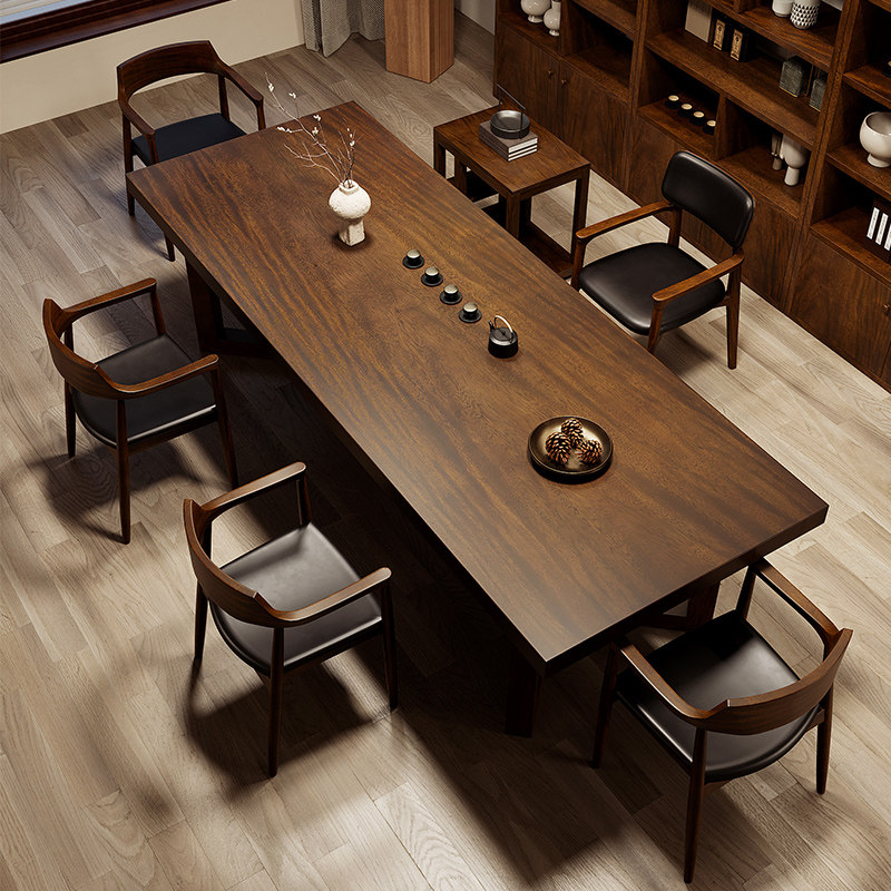 金丝胡桃木茶桌椅组合客厅家用阳台高档实木茶几2025新款大板茶台,住宅家具,茶几,淘宝优惠券,粉丝福利购,淘宝优惠卷