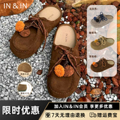 松果勃肯 不累脚穆勒凉鞋 厚底拖鞋 IN&IN 凉拖26年春款 女鞋 鞋 子