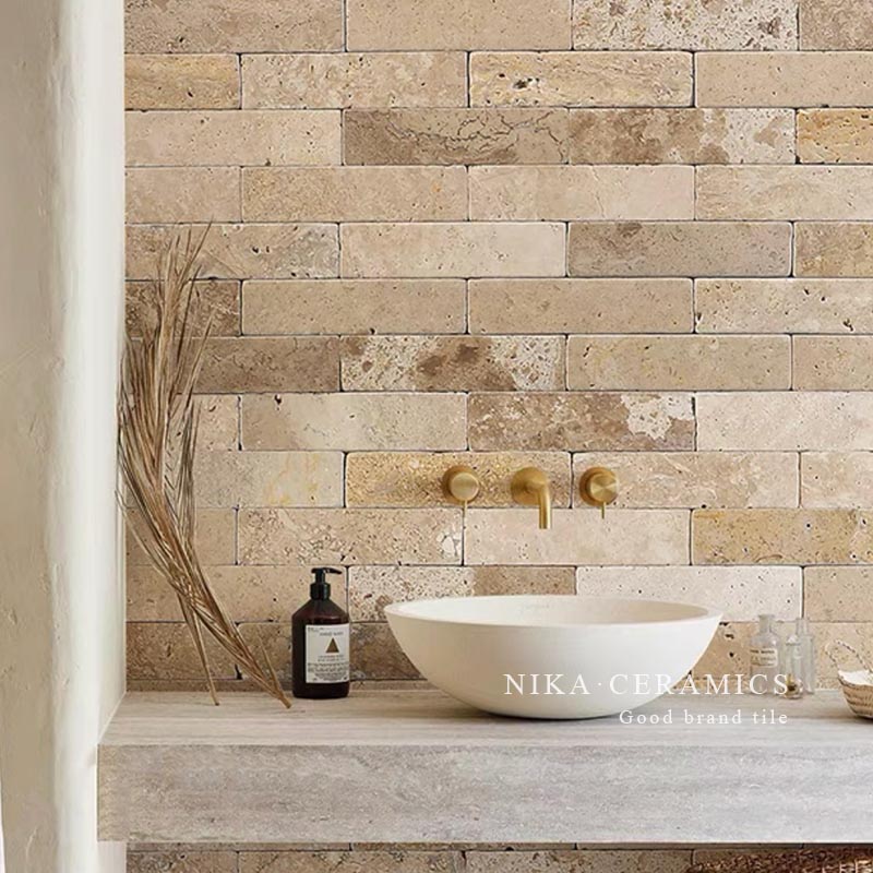 米黄色天然石材莱姆石瓷砖墙砖