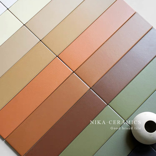 尼卡全瓷长条砖白色卫生间瓷砖