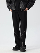 秋直筒设计街头潮流宽松长裤 ［DRKK］PilotDragon裤 脚拉链休闲裤