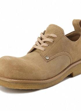 DRKK米奇圆头层皮德比鞋内里马丁短靴 手工固通勤皮鞋靴子鞋子