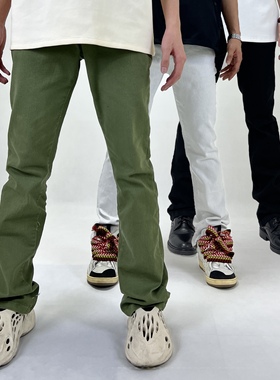 [DRKK]STALL FUTAR原创四季微喇重磅弹力百搭YKK拉链牛仔长裤修身