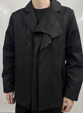 [DRKK]iko Kostadinov风格拉链纽扣解构西装外套宽松独立裁剪男女