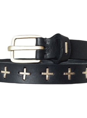 DRKK高端重工十字皮带金属手工复古暗黑hedi神品男女皮腰带