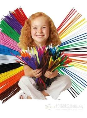 100PCS ChenIlle SteMS DIY MaterIalS PIPe Cleaner ChIlDren