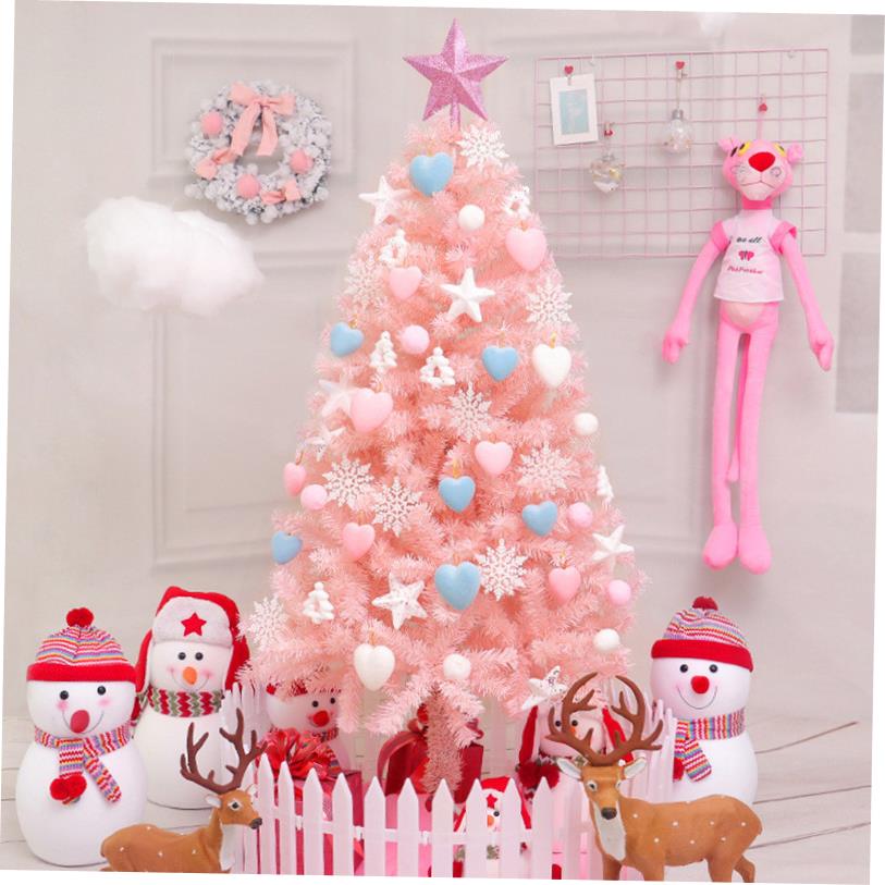 2025新款网红粉色圣诞树套餐1.5米加密Pink Christmas Tree Set
