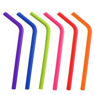 Leeseph Reusable Silicone Drinking Straws, Big Size Flexible