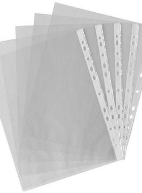 100Pcs/Lot A4 Clear Plastic Punched Pockets Folders Filing