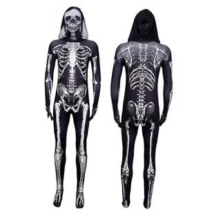 Halloween costume skeleton cosplay costume万圣节服装骷髅骨架