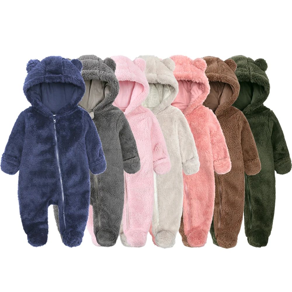 Winter Essentials Fleece Baby Clothes Romper Kids Boys Girls