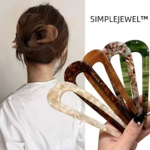 Elegant U-Shaped Hair Clips – French Twist Pins, Premium Ha