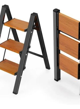 Step Ladder with Widened Pedals, Folding Step Stool with Ant