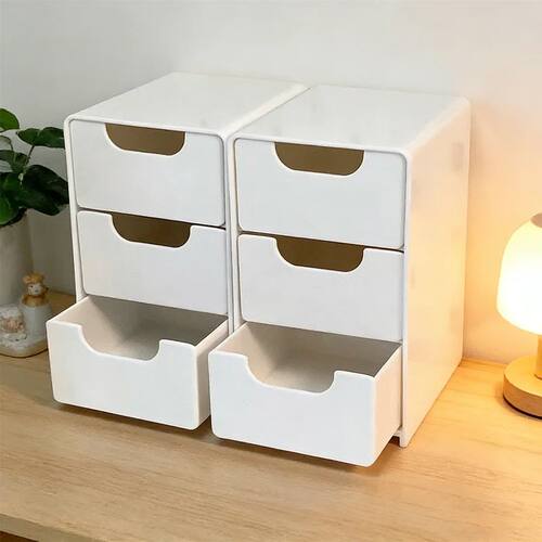 Space-Saving 3-Tier Storage Box - Stackable Drawer Organizer